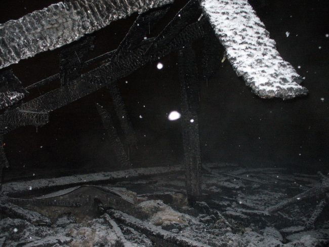 Пожар в доме на 9-й Линии в Омске