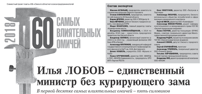 60 самых влиятельных омичей: илья лобов – единственный министр без курирующего зама