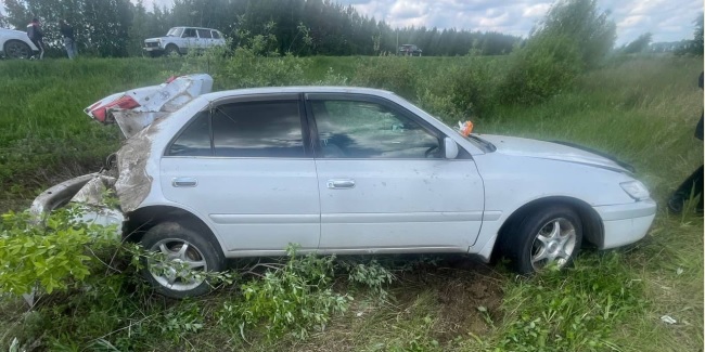Автомобиль Toyota вылетел в кювет: пострадали женщина-водитель и годовалый ребёнок
