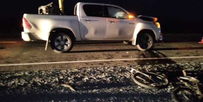 На трассе в Омской области водитель автомобиля Toyota сбил насмерть велосипедиста