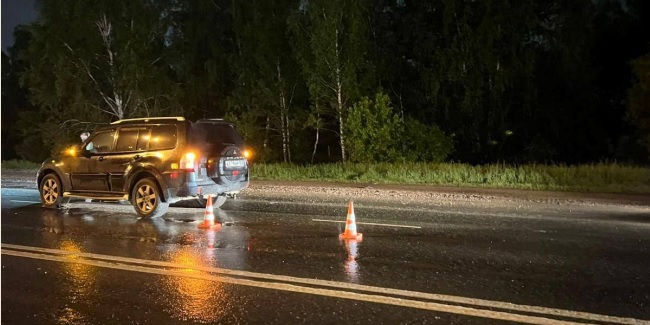 На Левобережье Омска ночью водитель внедорожника Mitsubishi сбил пешехода