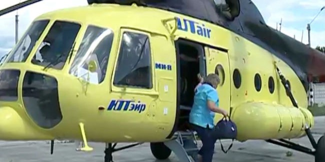 В Омске совершил вынужденную посадку вертолёт МИ-8 с врачами, летевшими на помощь в Тевриз