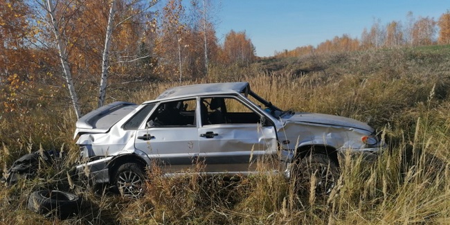 В Омской области водитель автомобиля «Лада» вылетел в кювет: погиб пассажир