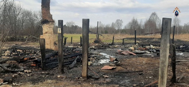 В Омске и области в двух полностью сгоревших домах обнаружены тела мужчин