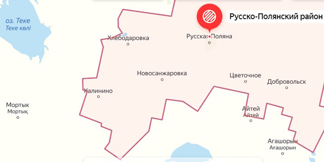 Карта русская поляна