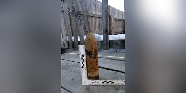 На севере омской области подросток нашёл 100-летний артиллерийский снаряд