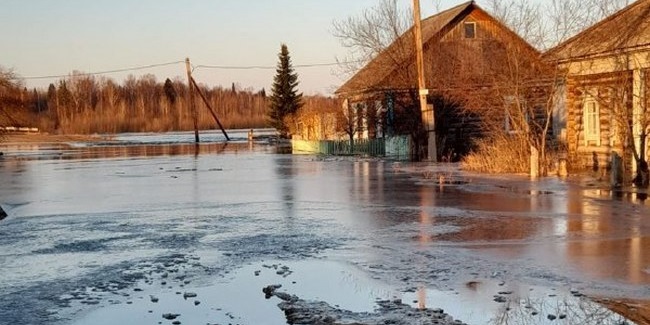 Село Васисс на севере Омской области затопило: наступило половодье